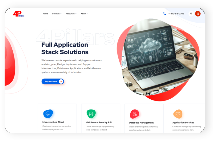Website Design for 4Pillars Infosys