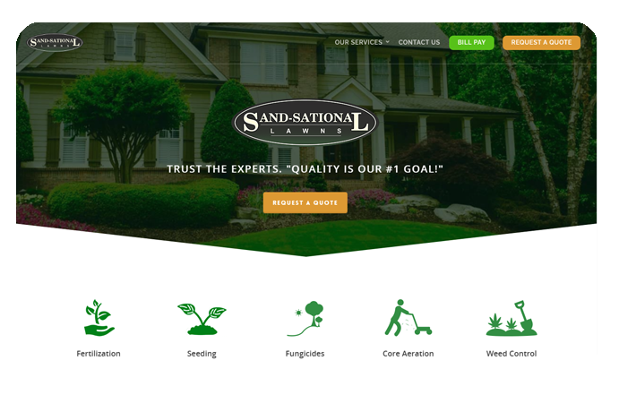 Website Design for SandSational Lawns
